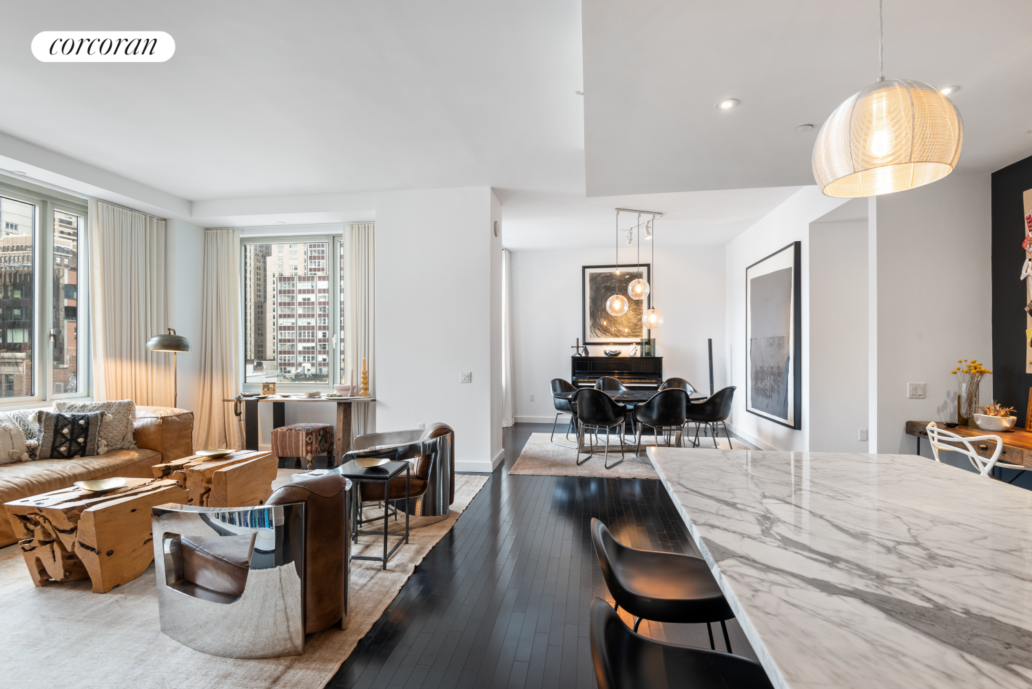 Homes for sale in New York | View 85 West Broadway, 11S | 2 Beds, 2 Baths