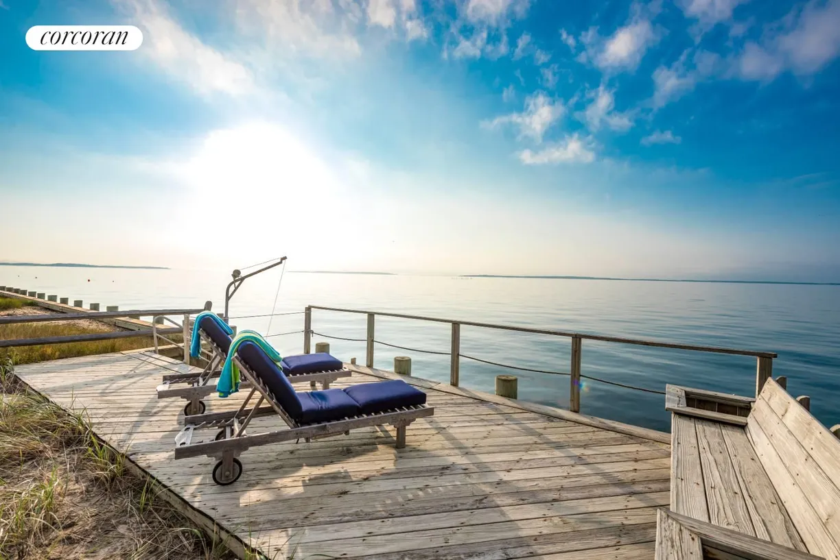 The Hamptons Real Estate | View 7 Peconic Avenue | Waterfront Sunning Deck