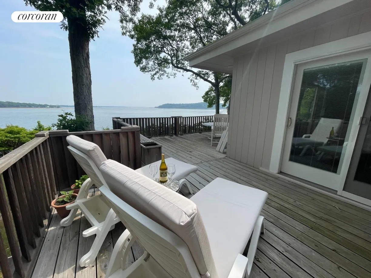 The Hamptons Real Estate | View 91 Shore Road | Water View Deck