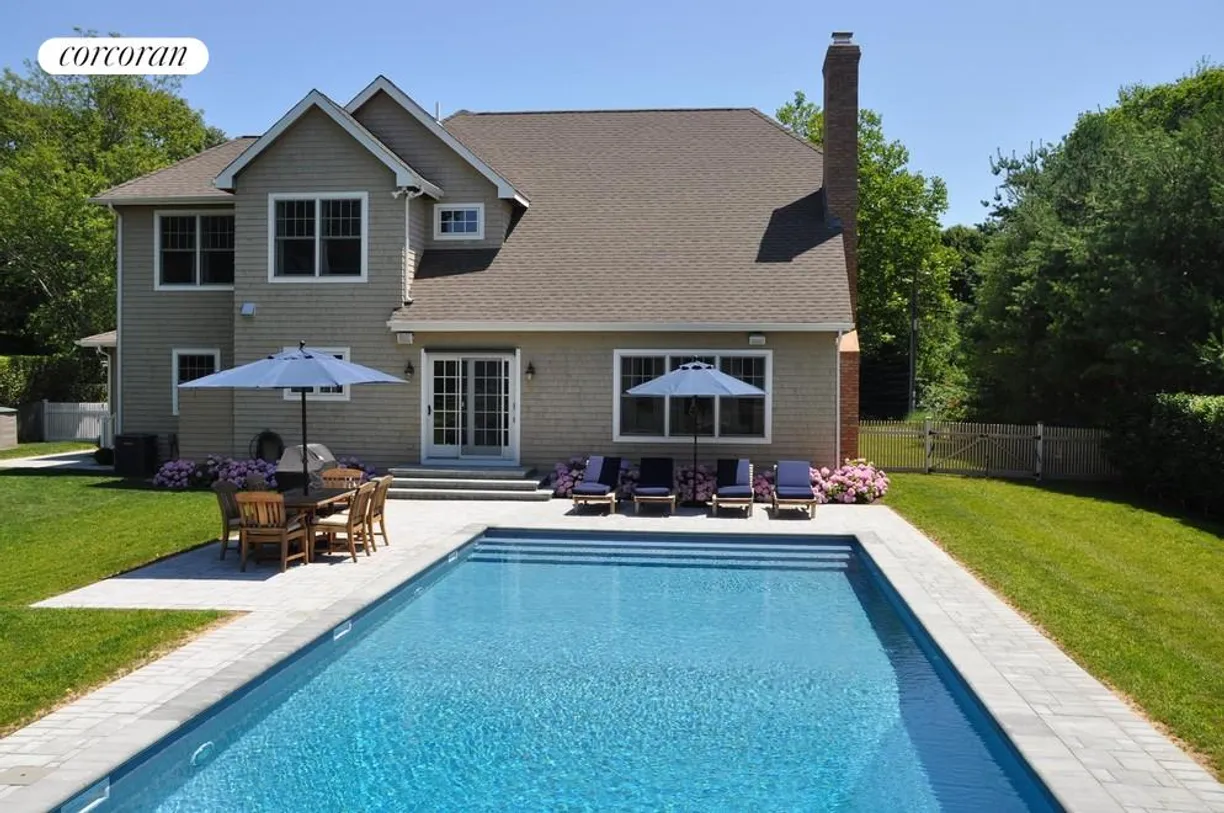 The Hamptons Real Estate | View 15 Cedar Court | Pool with pasture views