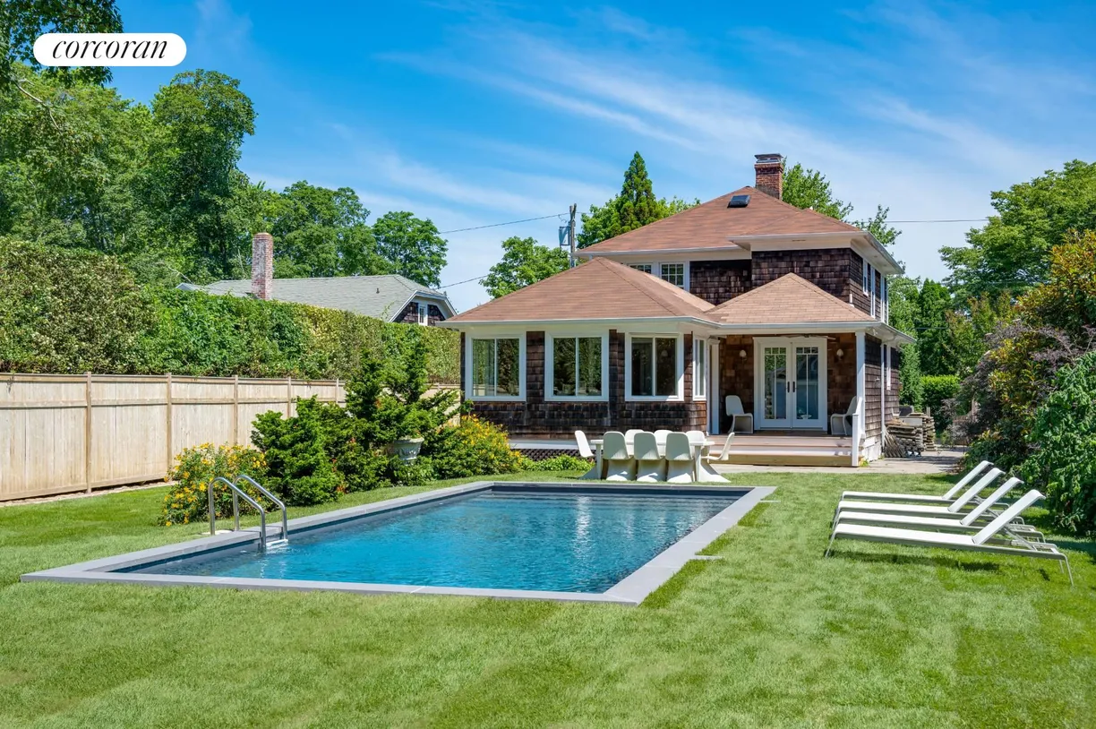 The Hamptons Real Estate | View 32 Cooper Street | Back Elevation with Pool