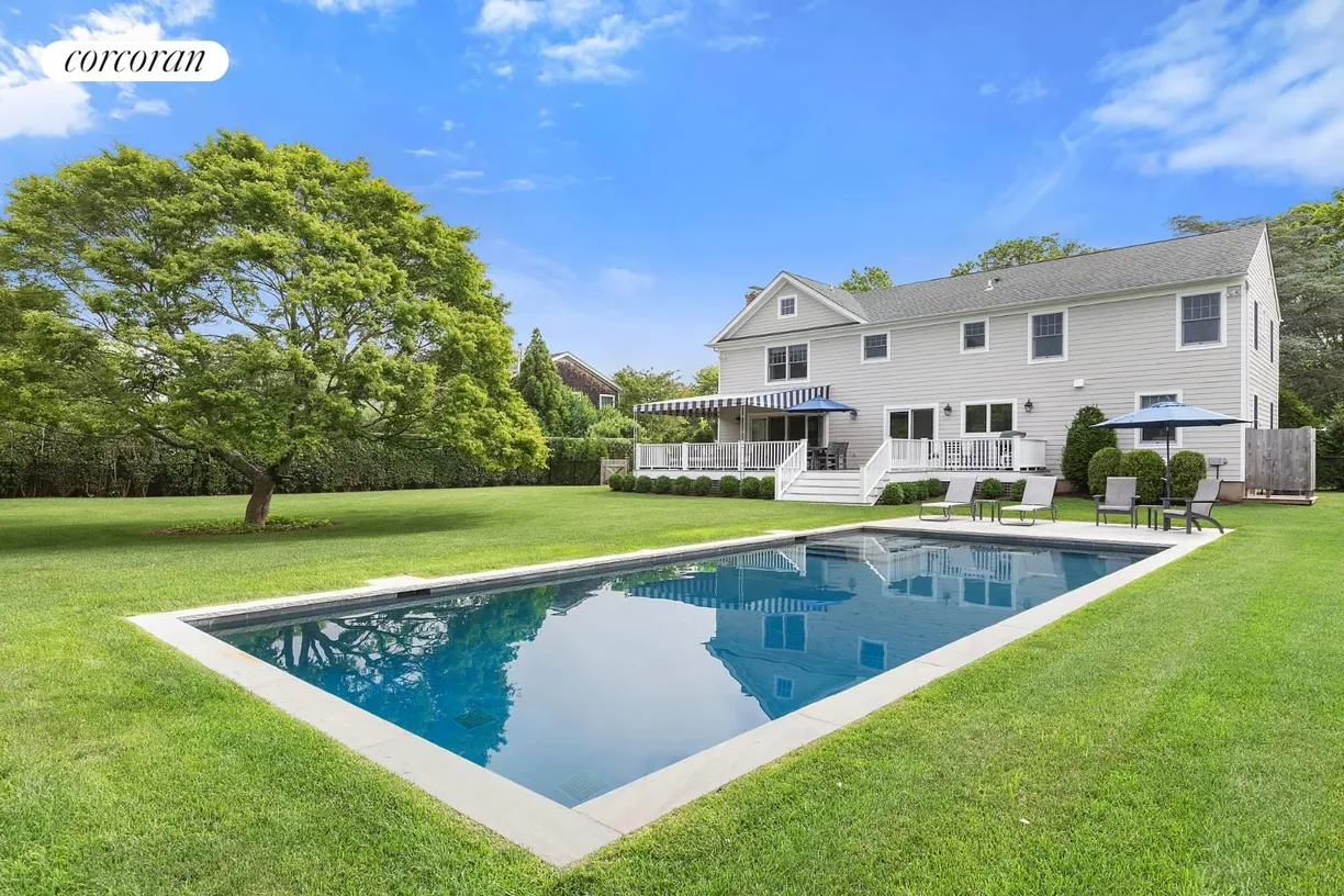 The Hamptons Real Estate | View 37 Pleasant Lane | Relax By The Gunite Pool