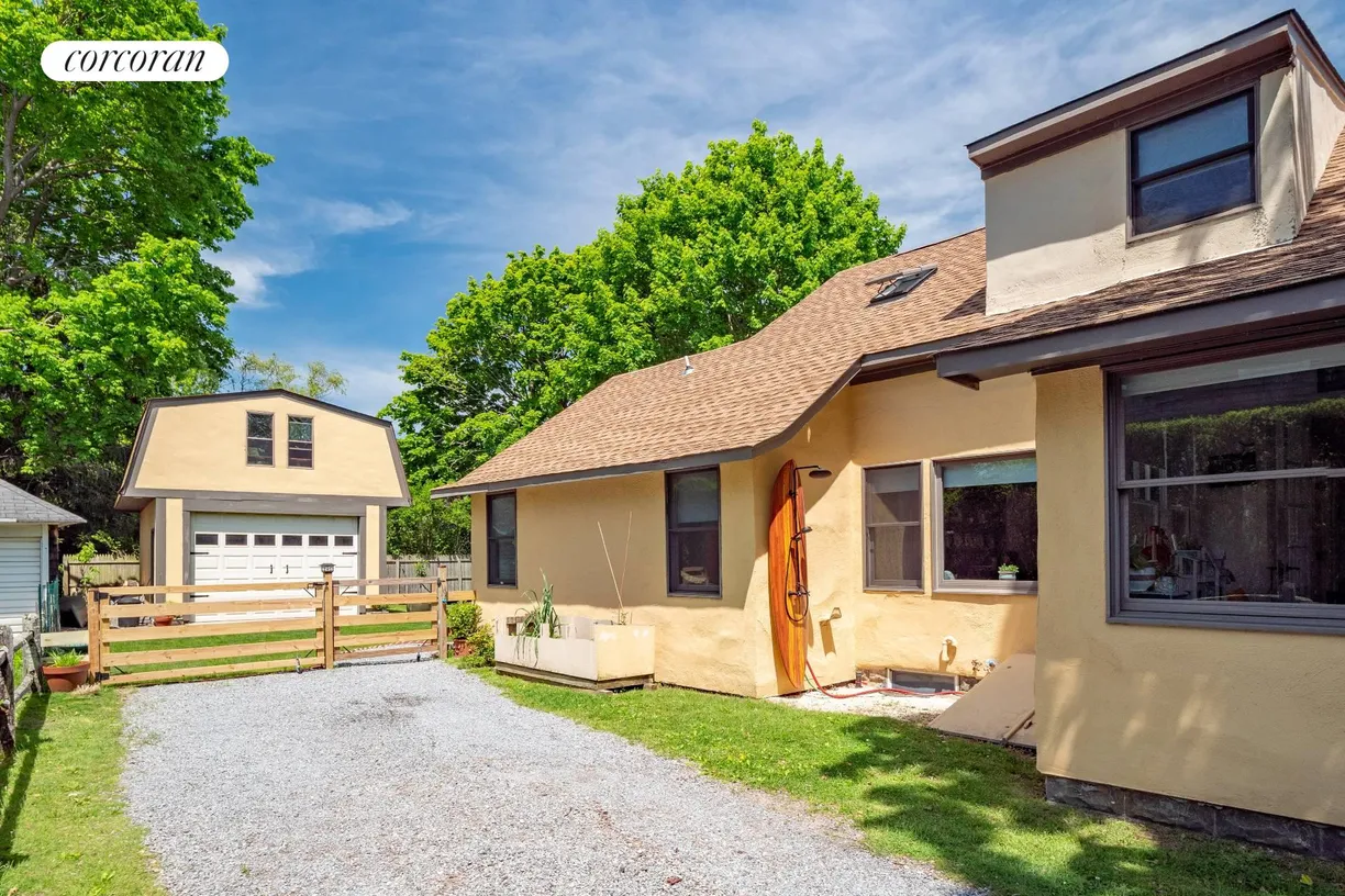 The Hamptons Real Estate | View 101 Potunk Lane | Ample Parking with Outdoor Shower
