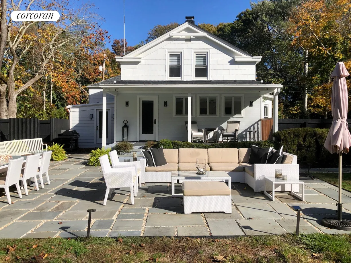 The Hamptons Real Estate | View 70 South Ferry Road | Patio and Outdoor Dining