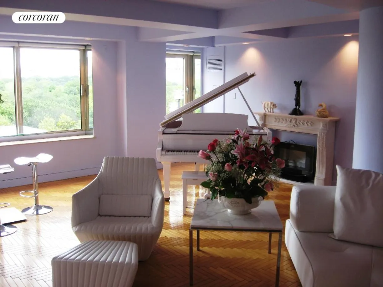 New York City Real Estate | View 106 Central Park South, 8A | Grand Piano/ Marble Fireplace.
