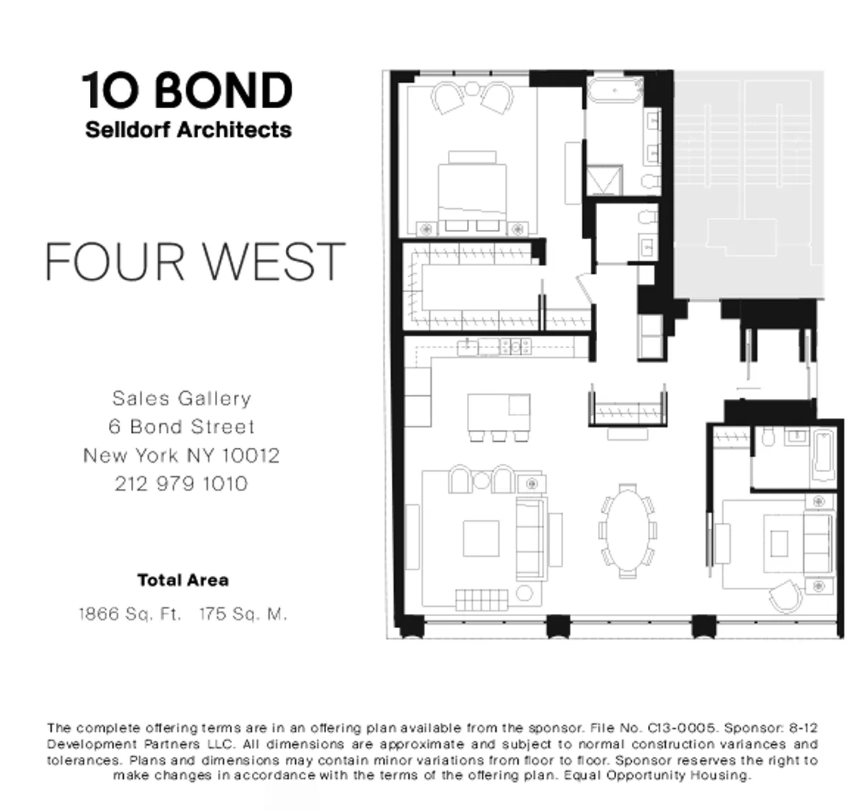 New York City Real Estate | View 10 Bond Street, 4W | Floorplan