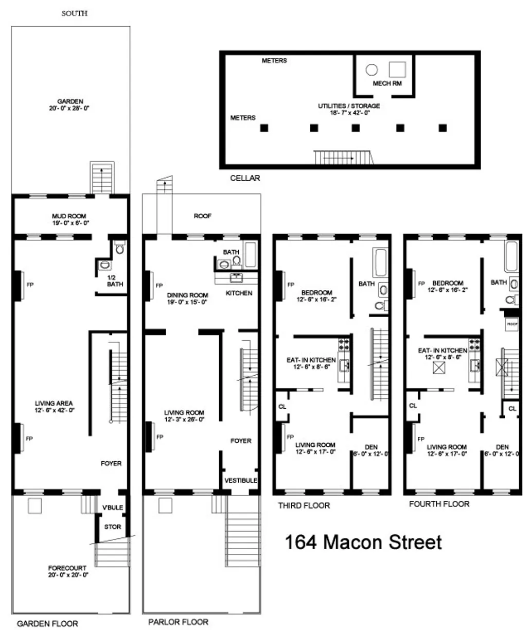 New York City Real Estate | View 164 Macon Street | Floorplan