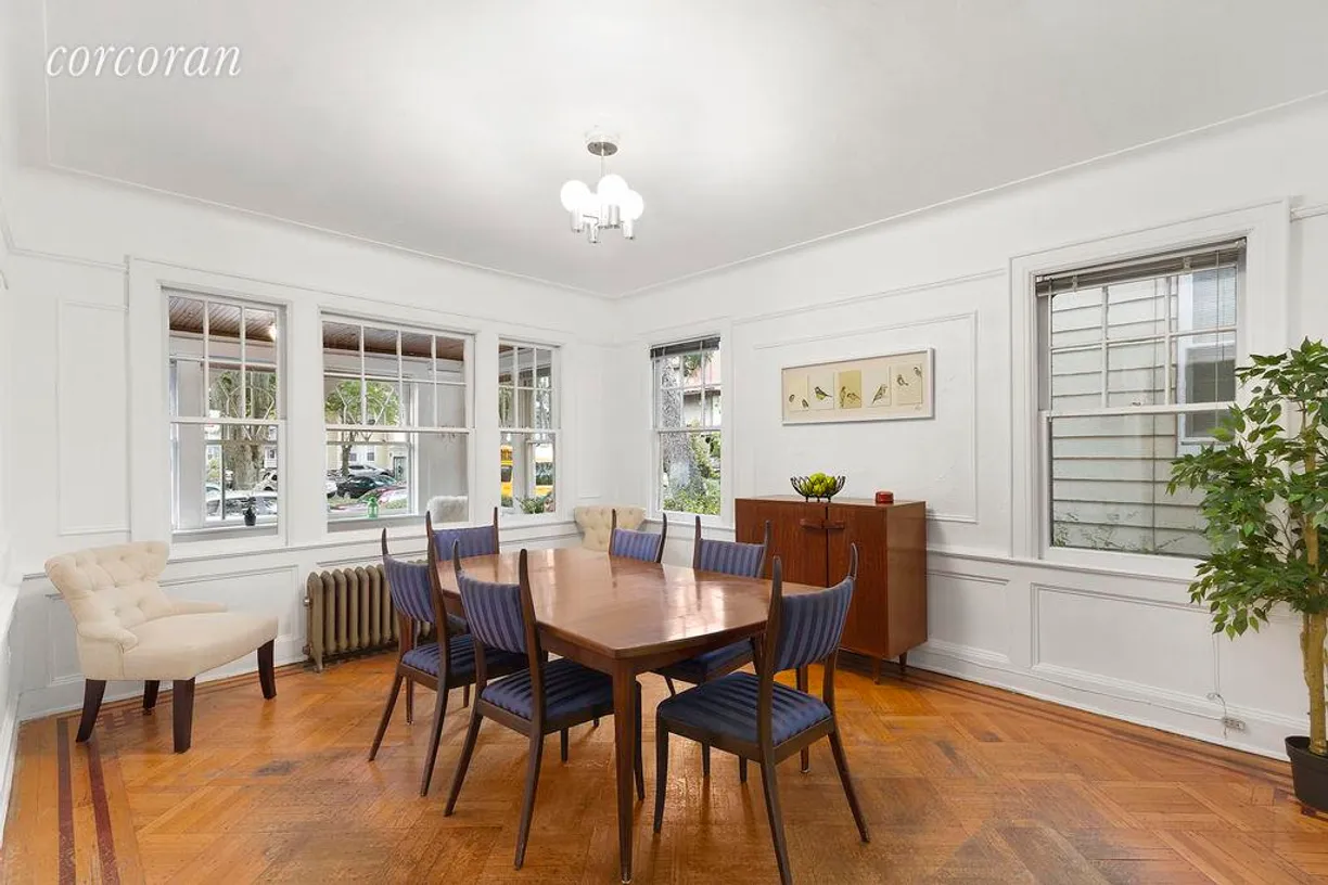 New York City Real Estate | View 535 Marlborough Road | Grand dining room with original details