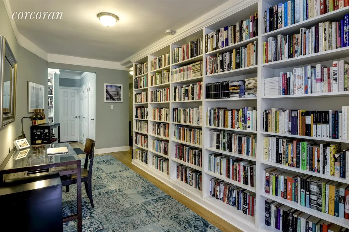 New York City Real Estate | View 9281 Shore Road, 307 | Home Office with Built In Bookcases/Library