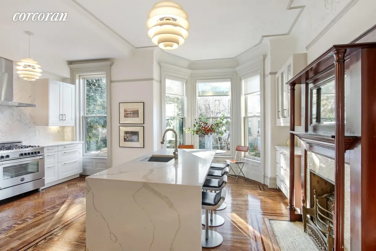 New York City Real Estate | View 140 Rutland Road | Gorgeous kitchen with eating area 