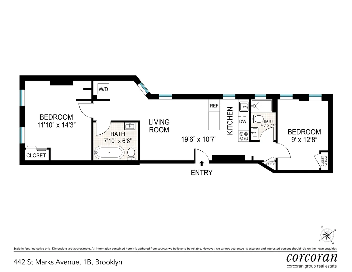 442 Saint Marks Avenue, 1B | floorplan | View 7