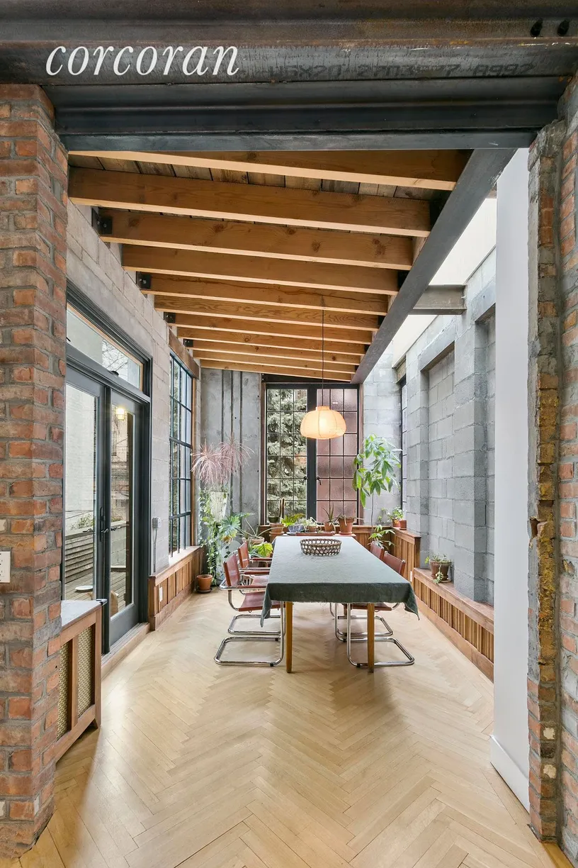 New York City Real Estate | View 44 Monroe Street | 4 exposures and beams in the dining room!