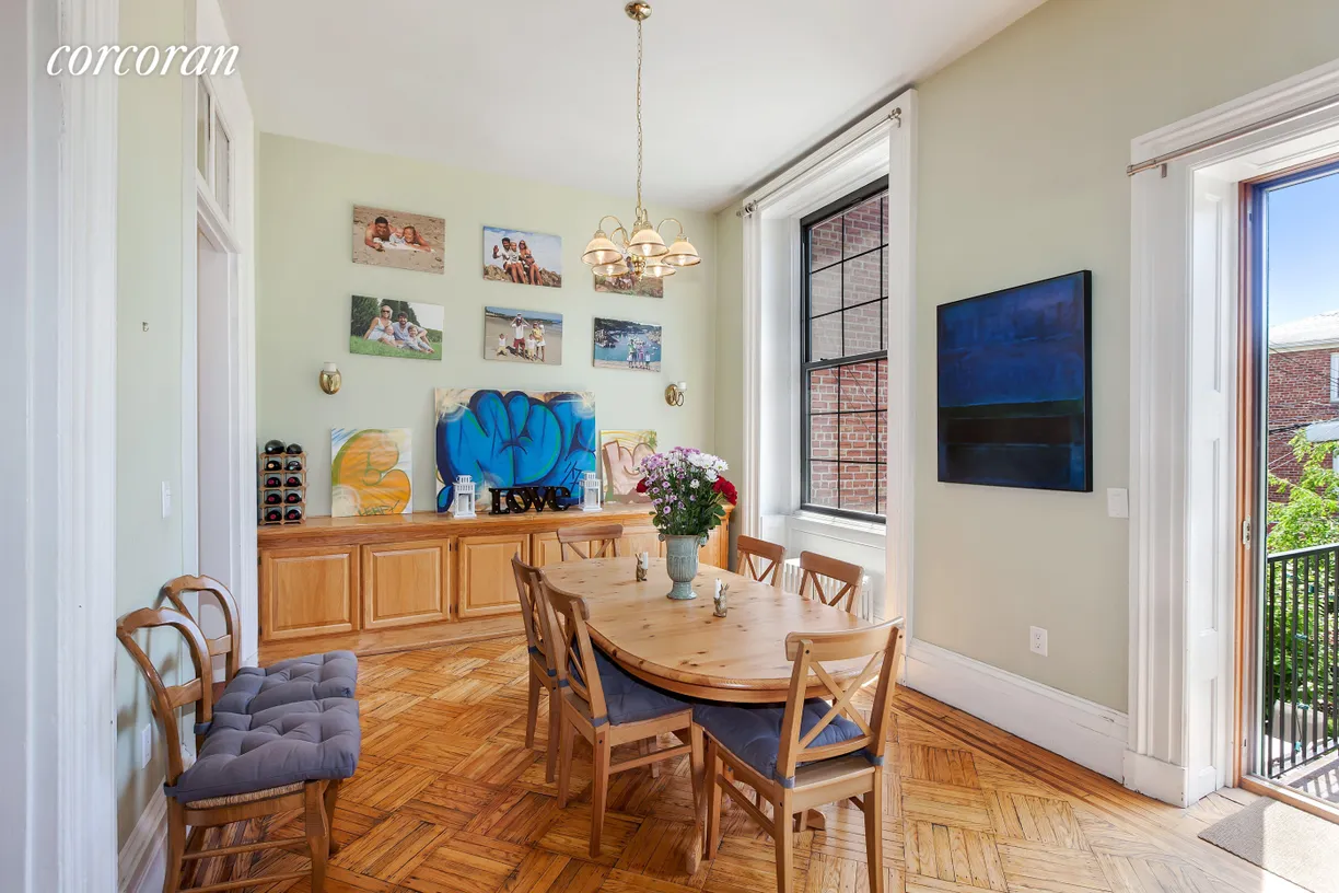 New York City Real Estate | View 112 2nd Place | bright and sunny dining room