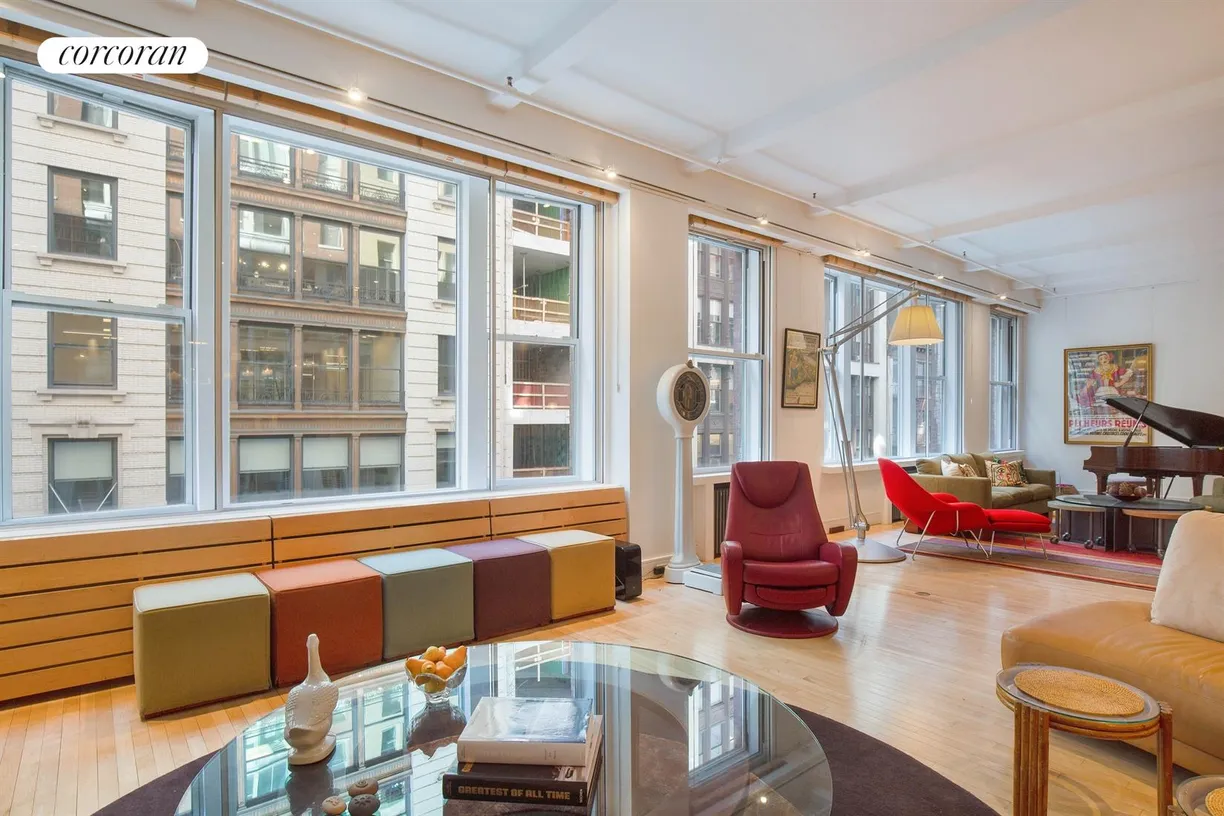 New York City Real Estate | View 31 West 21st Street, 4 | south light streams in from 9 over sized windows 