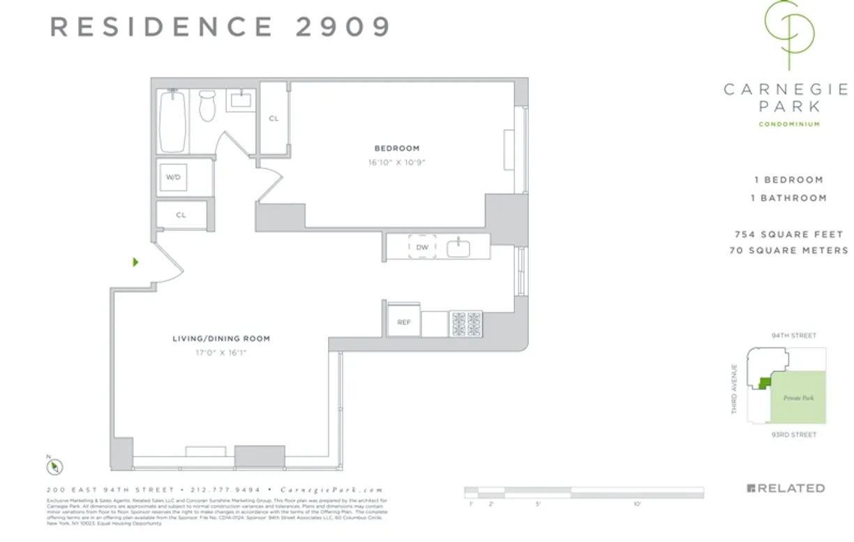 New York City Real Estate | View 200 East 94th Street, 2909 | Floorplan