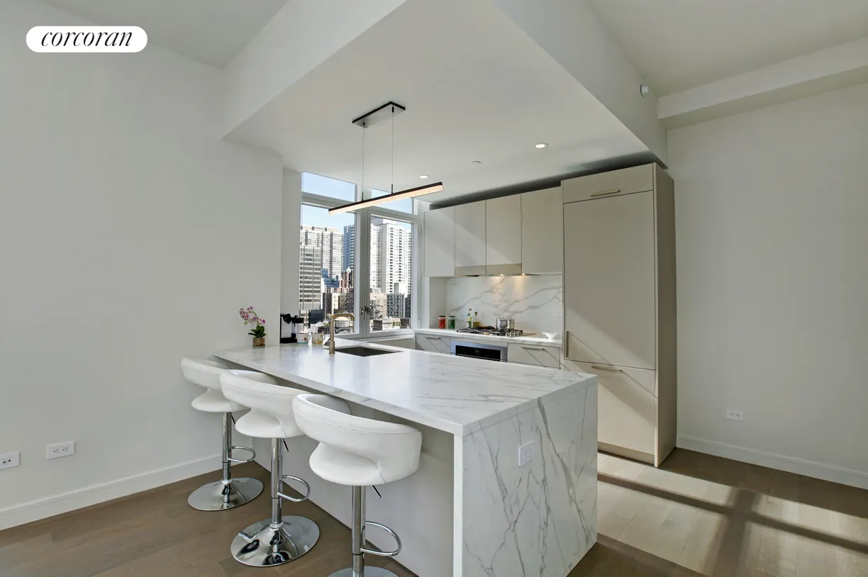 New York City Real Estate | View 305 East 51st Street, 16D | Poliform designed custom kitchen