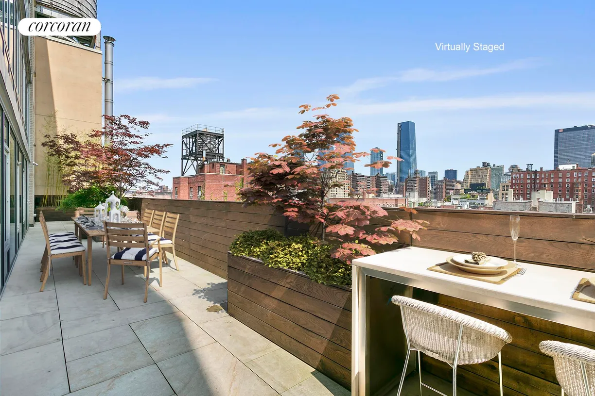 New York City Real Estate | View 217 West 19th Street, 8 FL | Huge Northern Terrace with World Class Views!