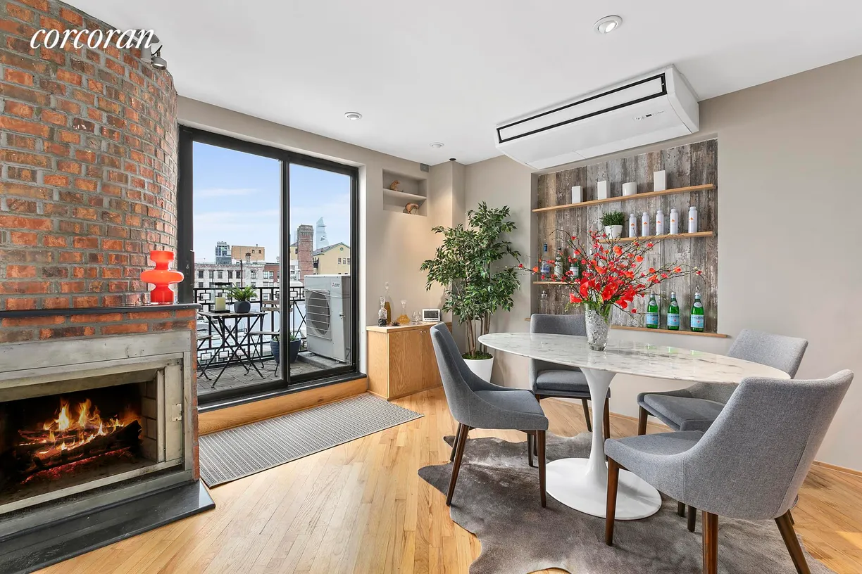 New York City Real Estate | View 366 West 11th Street, PHB | Dining Area to balcony