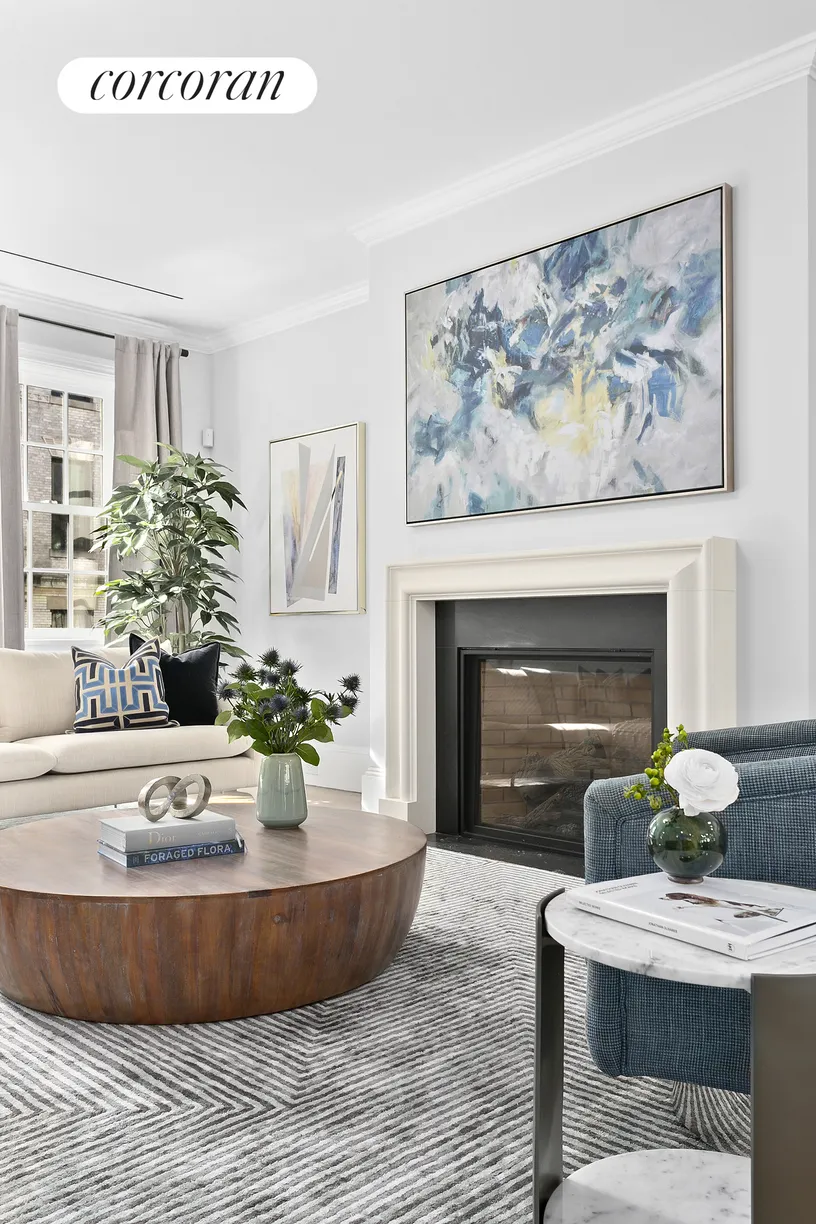 New York City Real Estate | View 59 Middagh Street | Enjoy evenings by the custom gas fireplace