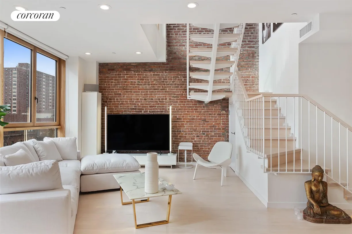 New York City Real Estate | View 223 West 135th Street, PH | Textured with exposed bring and specialty windows