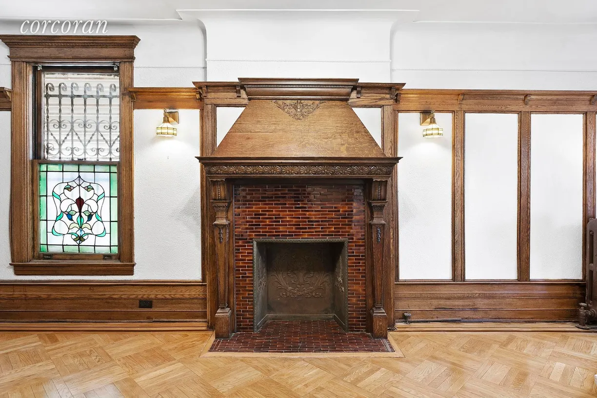 New York City Real Estate | View 56 Hawthorne Street | Decorative fireplace