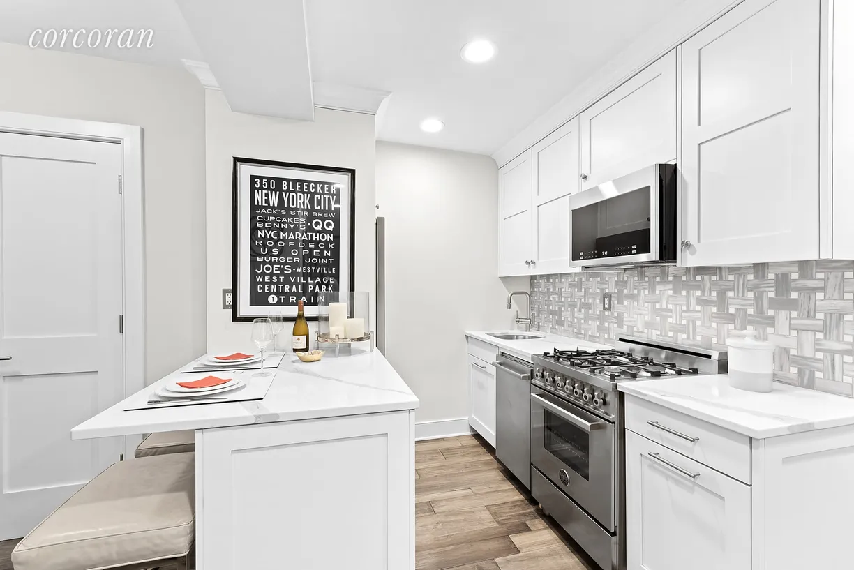 New York City Real Estate | View 350 BLEECKER STREET, 4U | Stunning Open Kitchen w Ann Sachs tile