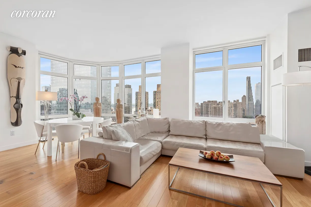 New York City Real Estate | View 555 West 59th Street, 28A | Living Room
