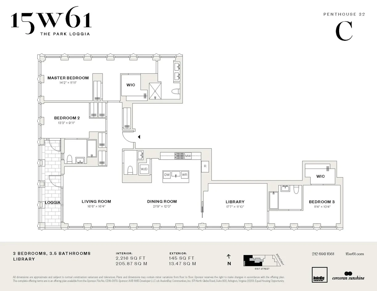 New York City Real Estate | View 15 West 61st Street, PH32C | Floorplan
