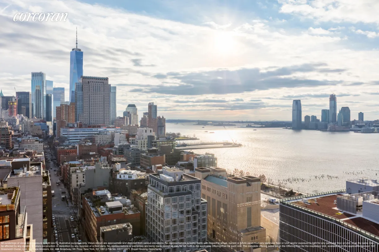 New York City Real Estate | View 110 Charlton Street, 25A | 2 Beds, 3 Baths