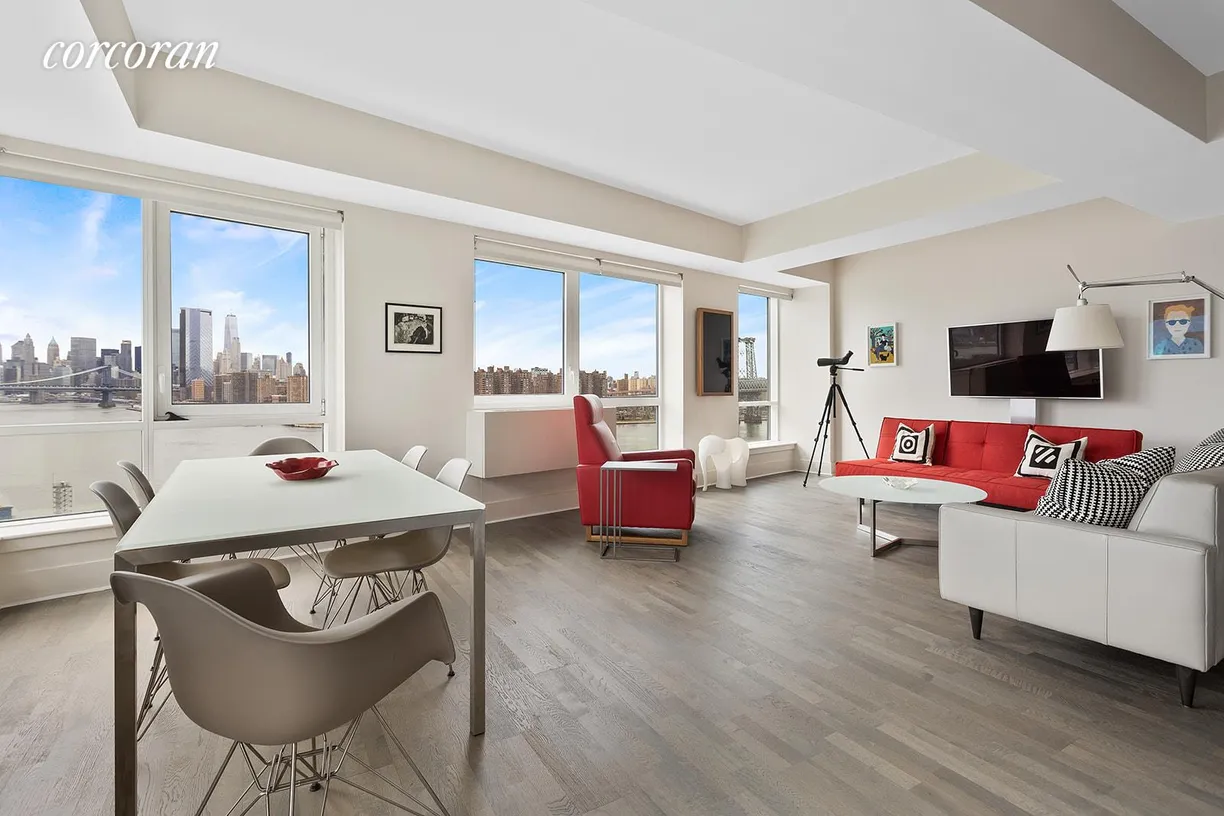 New York City Real Estate | View 440 Kent Avenue, 15A | Views River, Manhattan, Brooklyn 