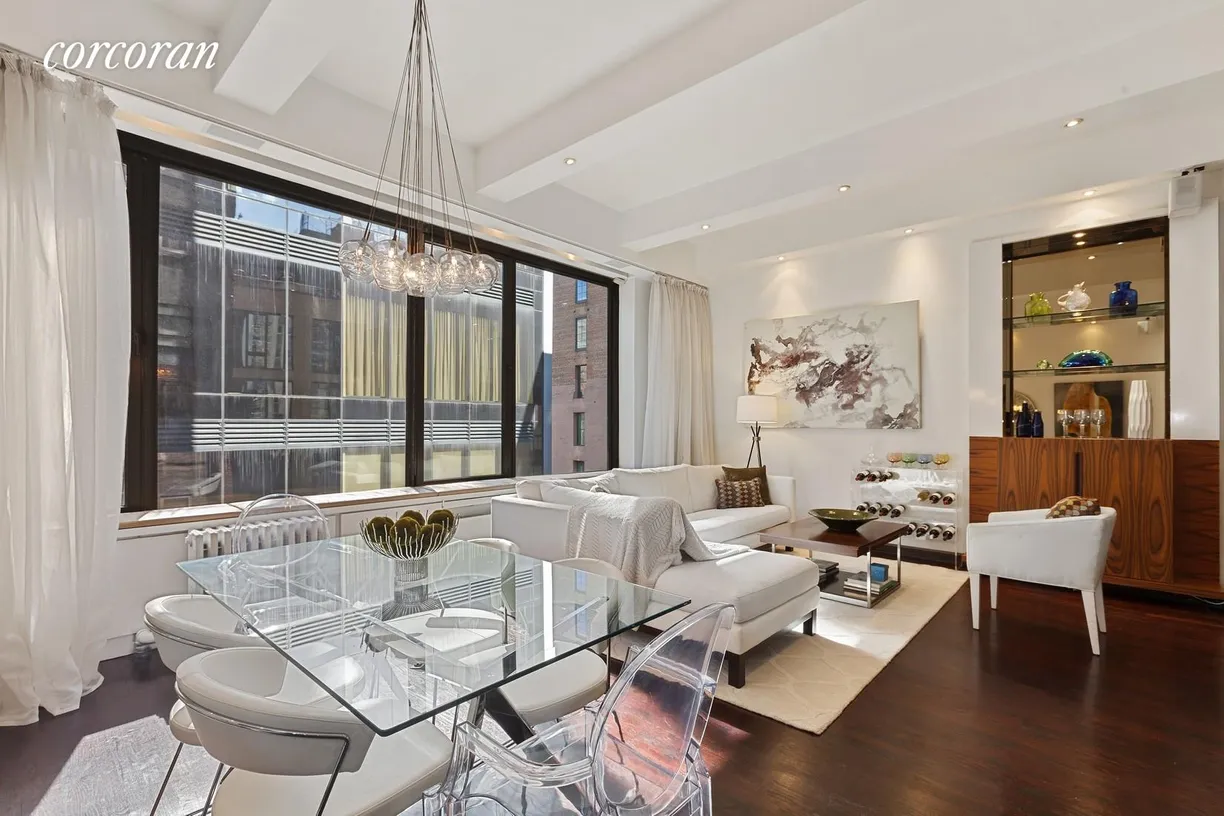 New York City Real Estate | View 21 East 22nd Street, 4F | Dining/Living Room with Over-sized Windows