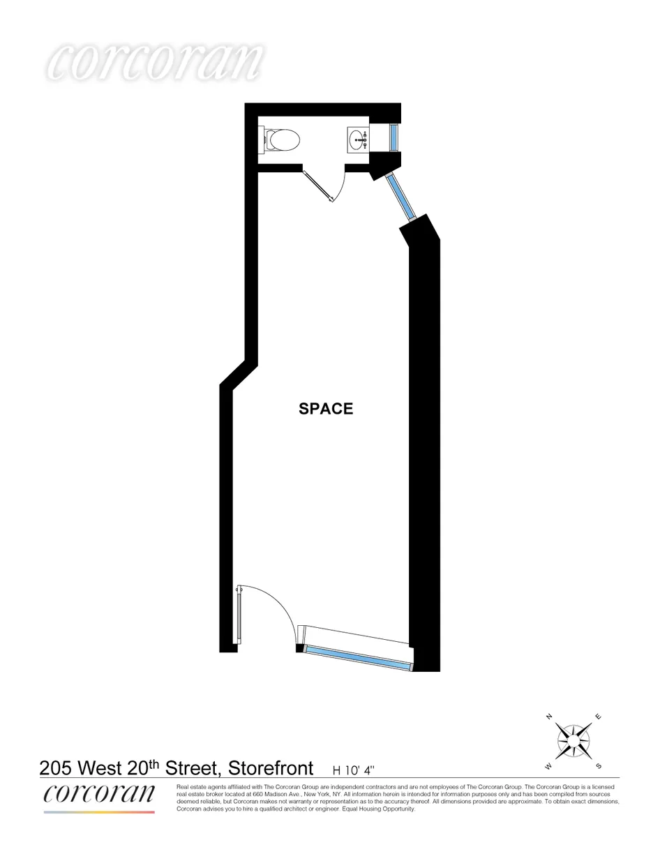 New York City Real Estate | View 205 West 20th Street, Storefront | 1 Bath