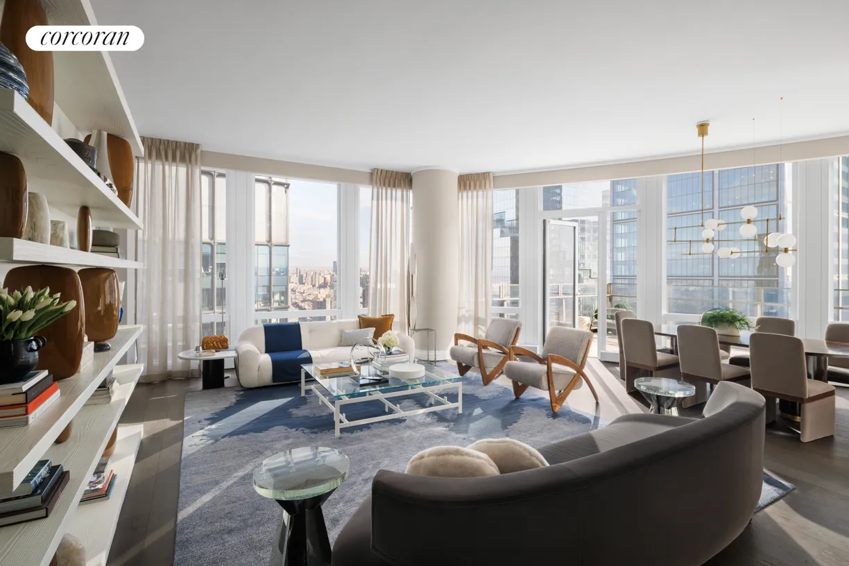 New York City Real Estate | View 35 Hudson Yards, 7302 | Living Room