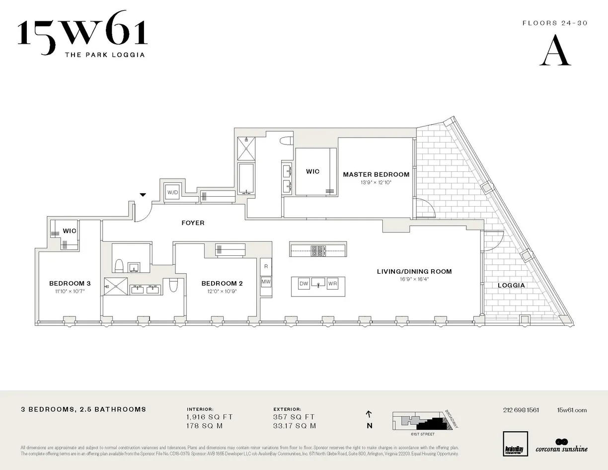 New York City Real Estate | View 15 West 61st Street, 27A | Floorplan