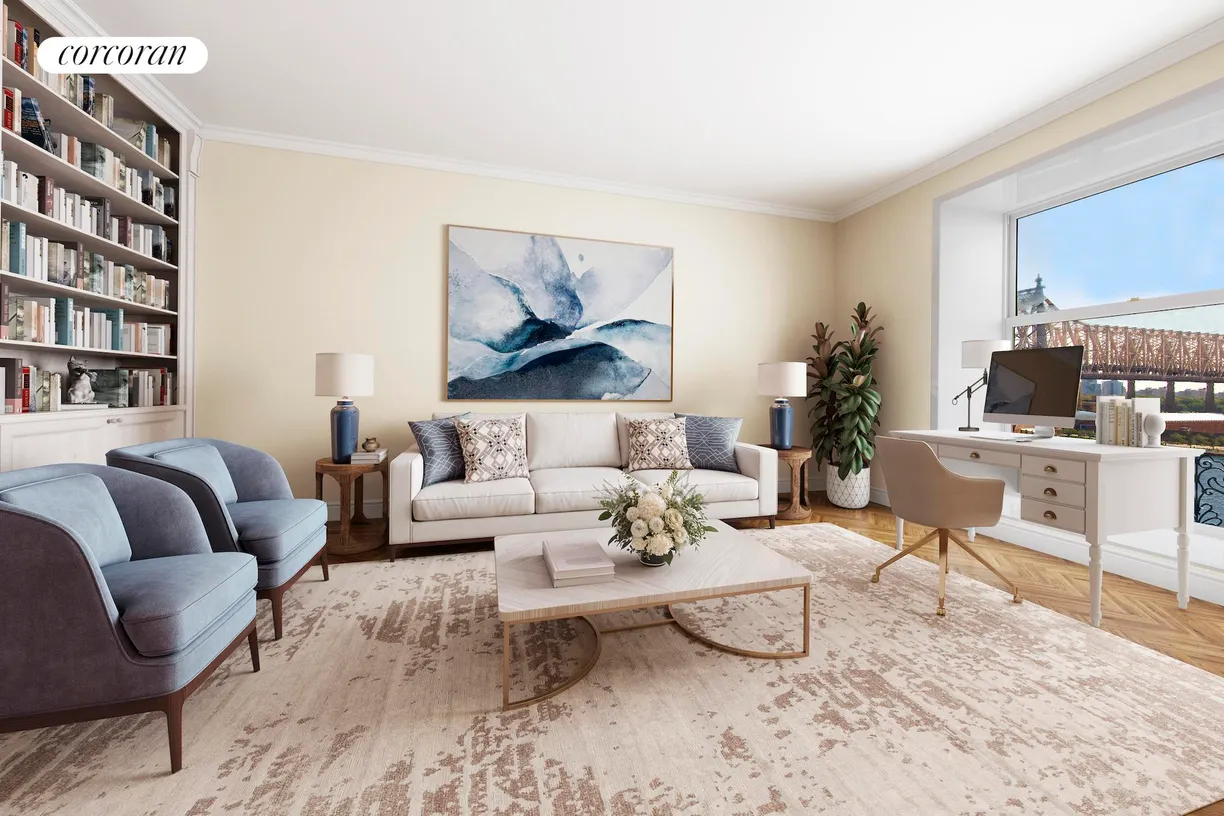 New York City Real Estate | View 1 Sutton Place South, 5C | Library/Den