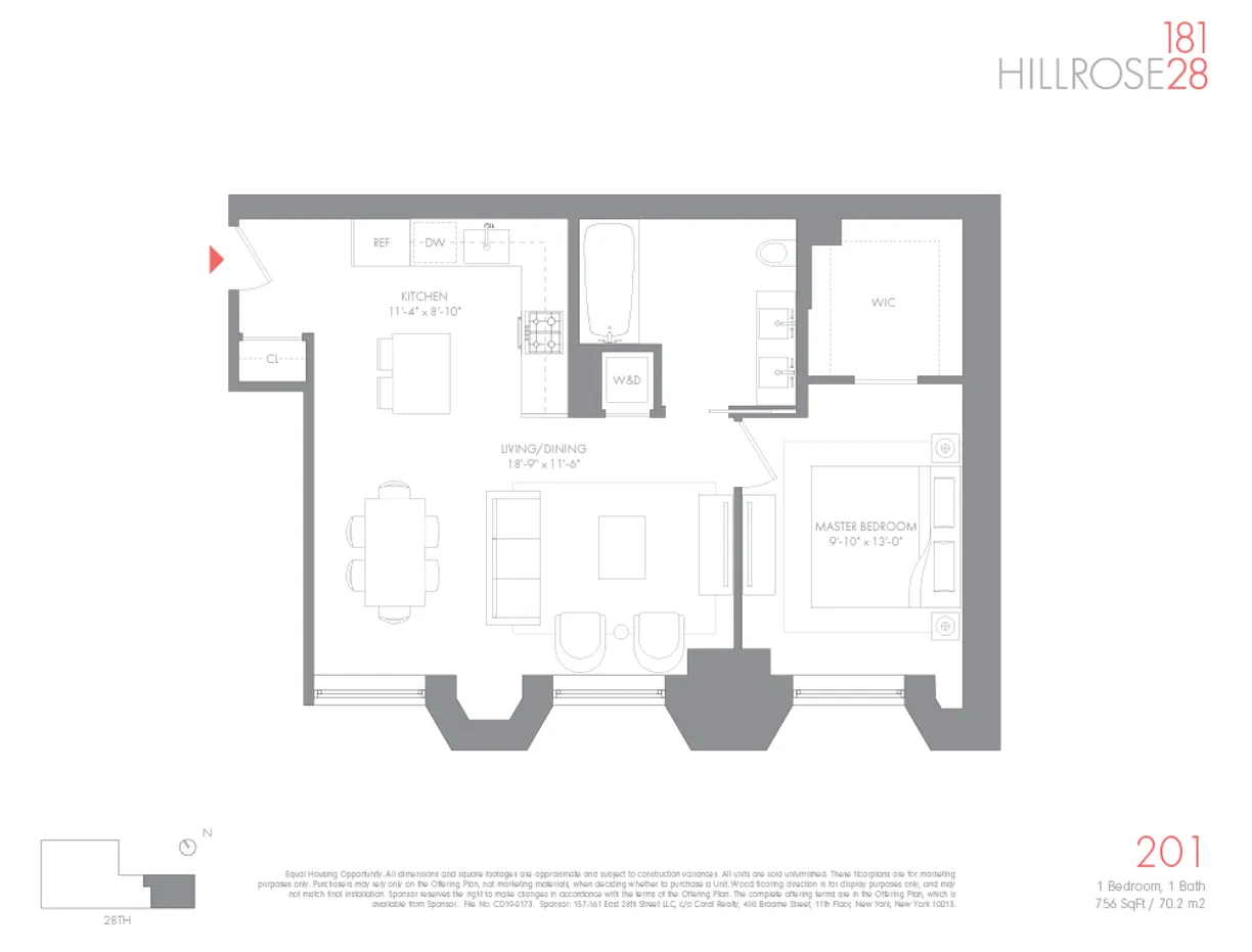 New York City Real Estate | View 181 East 28th Street, 201 | Floorplan