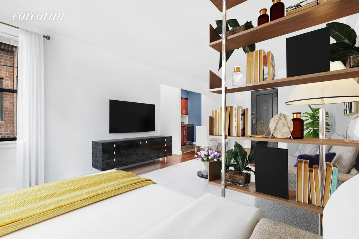 New York City Real Estate | View 50 East 8th Street, 4V | Sleeping Area Virtually Staged