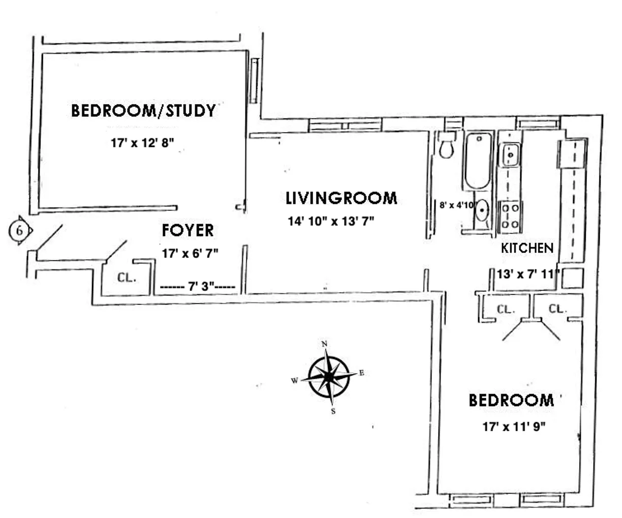 New York City Real Estate | View 870 West 181st Street, 66 | Floorplan
