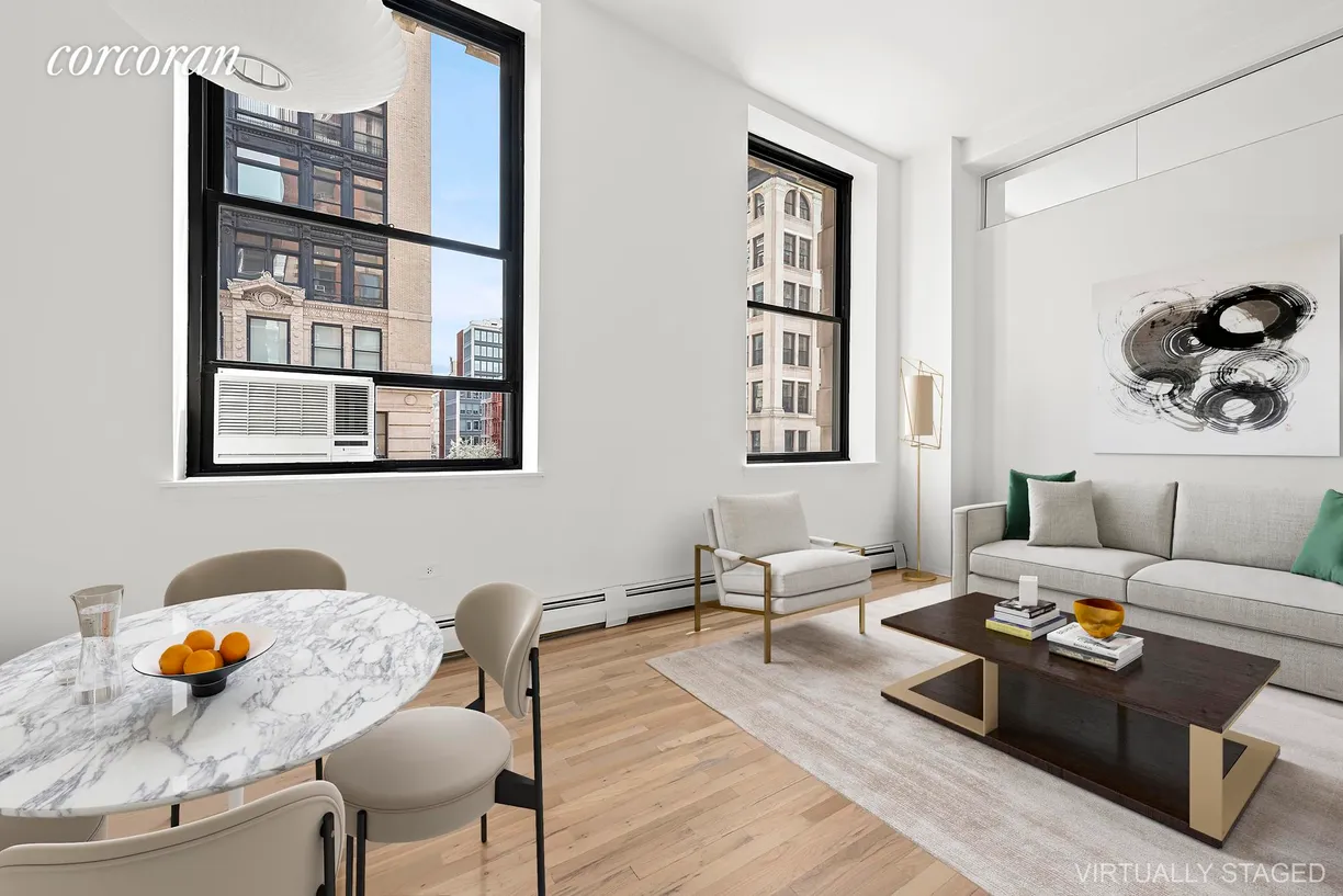 New York City Real Estate | View 250 Mercer Street, D301 | Living Dining with 2-9x5 windows