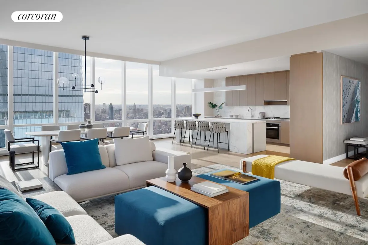 New York City Real Estate | View 15 Hudson Yards, 66E | Living Room