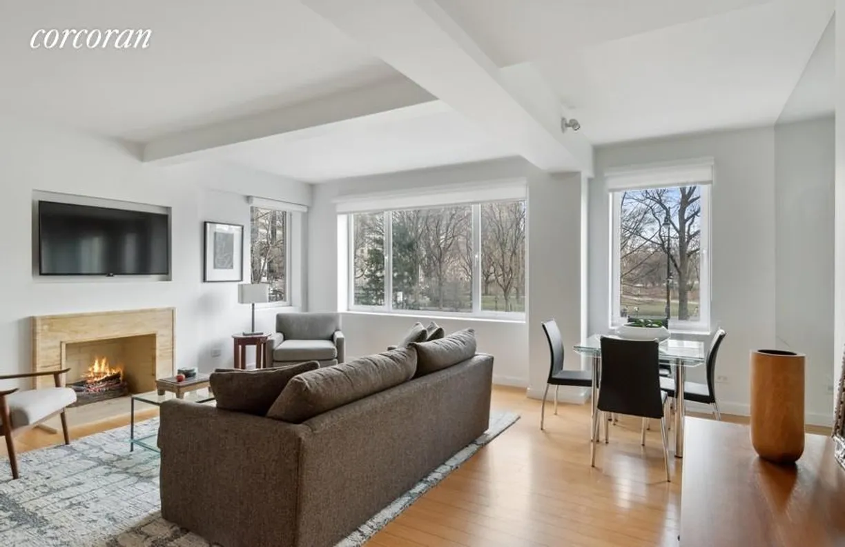 New York City Real Estate | View 230 Central Park South, 2D | Living Room has Direct Park Views!