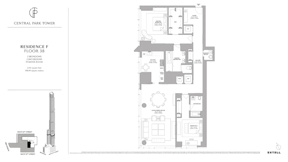 217 West 57th Street, 38F | floorplan | View 15