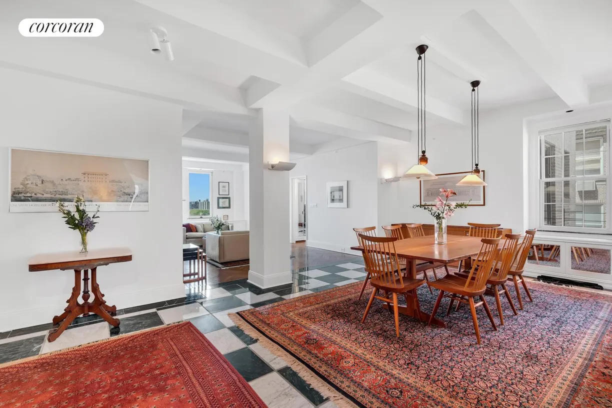 New York City Real Estate | View 1140 Fifth Avenue, 12B | Foyer, Dining, Living Room
