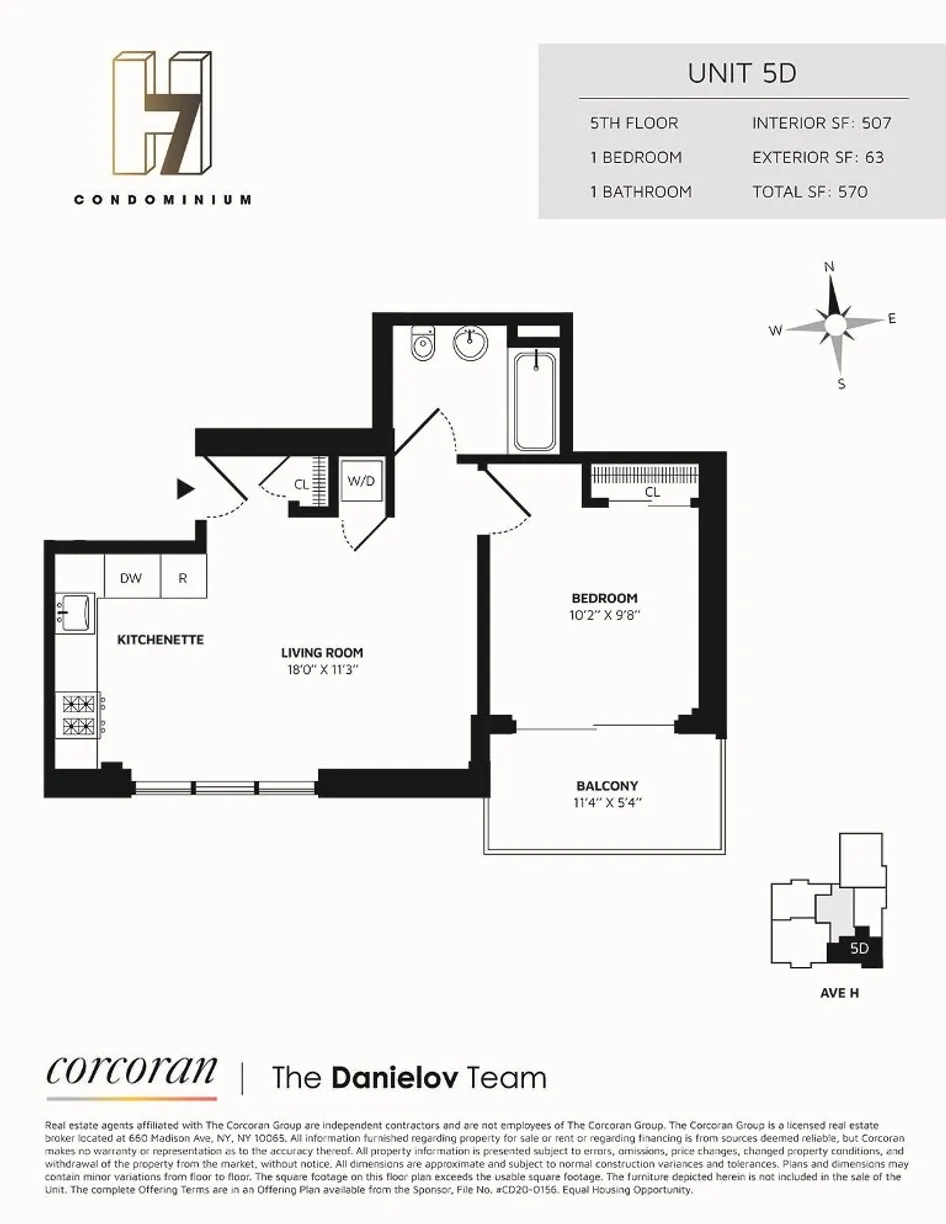 623 Avenue H, 5D | floorplan | View 12