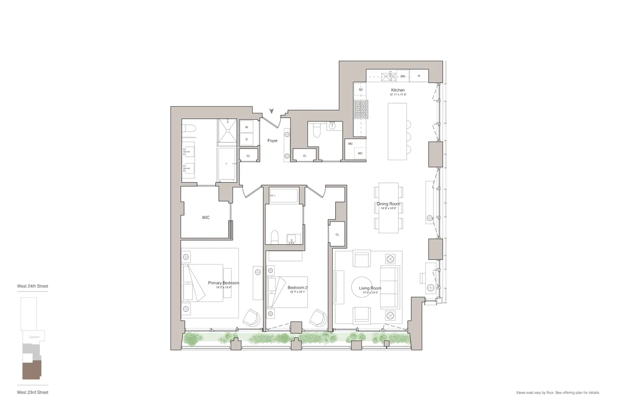 New York City Real Estate | View 39 West 23rd Street, 14A | Floorplan