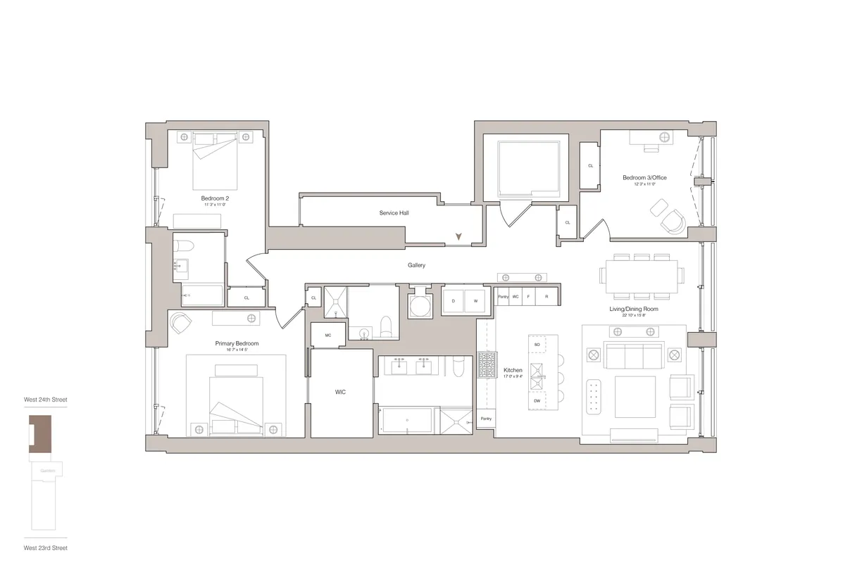 New York City Real Estate | View 39 West 23rd Street, 801 | Floorplan