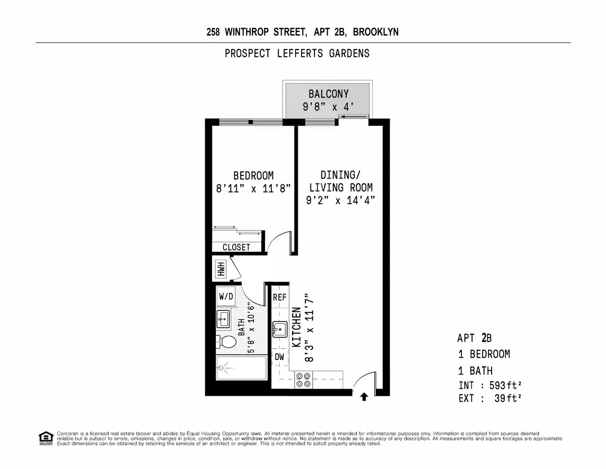 258 Winthrop Street, 2B | floorplan | View 6