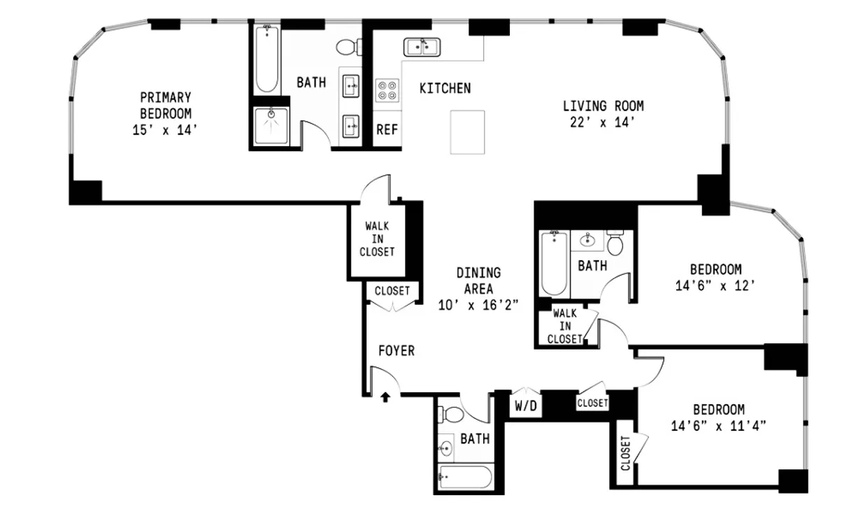 555 West 59th Street, 23B | floorplan | View 9