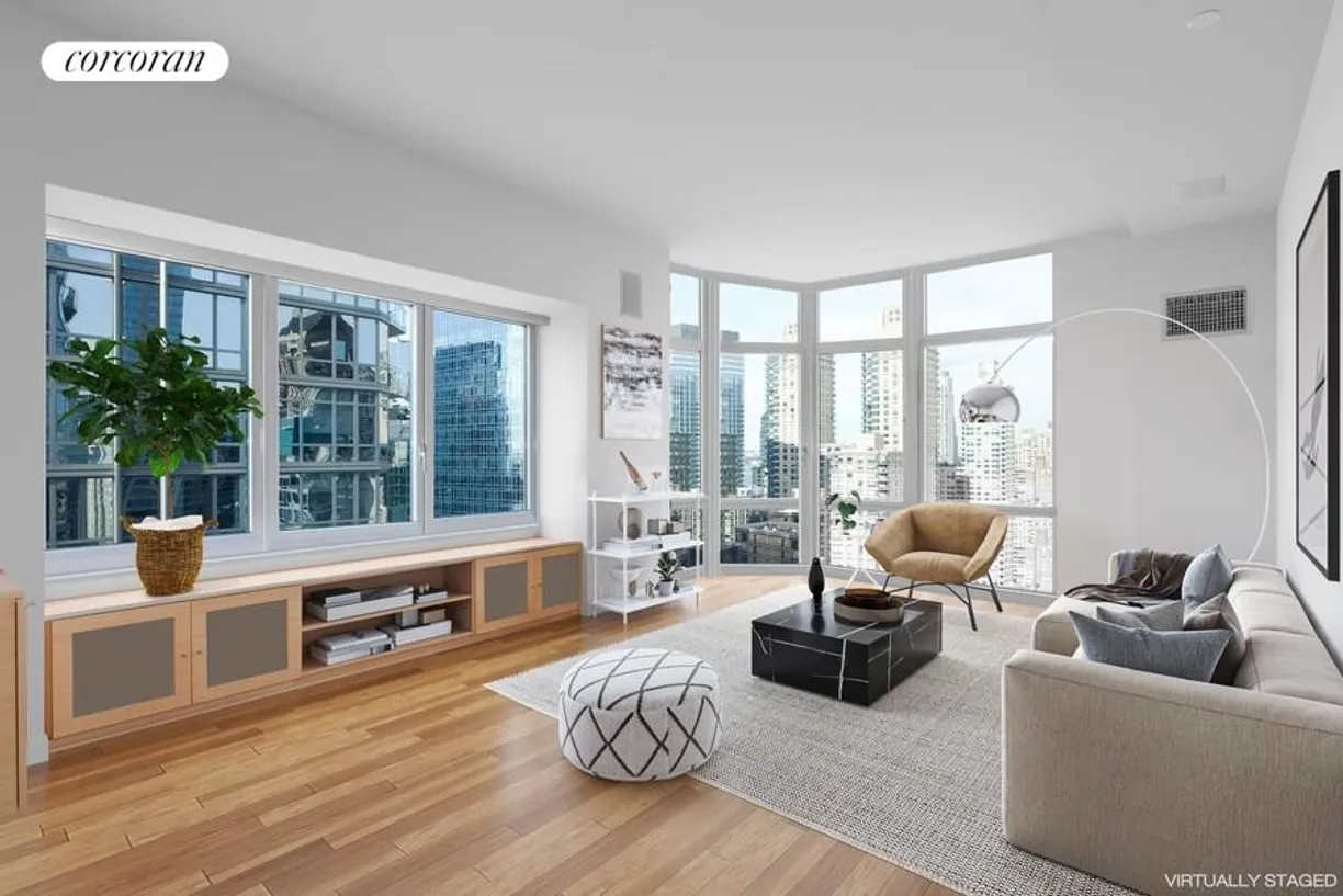 New York City Real Estate | View 555 West 59th Street, 23B | 3 Beds, 3 Baths | View 1