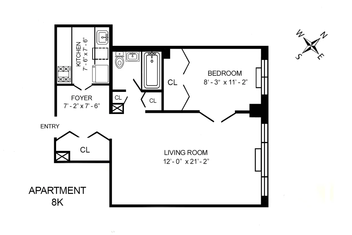 301 East 64th Street, 8K | floorplan | View 7